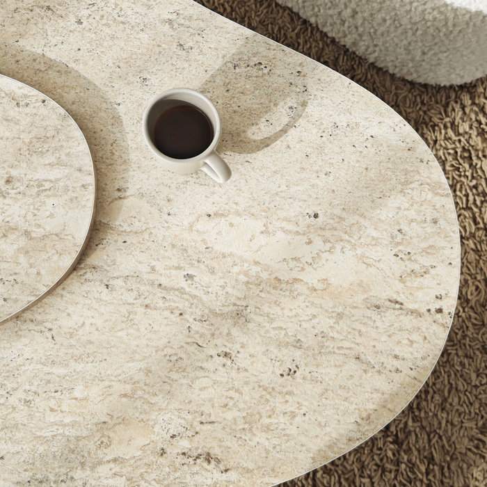 Hanah Home Mesa de centro Melted - Travertino